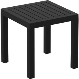 Siesta Ocean Square Resin Side Table Black ISP066-BLA