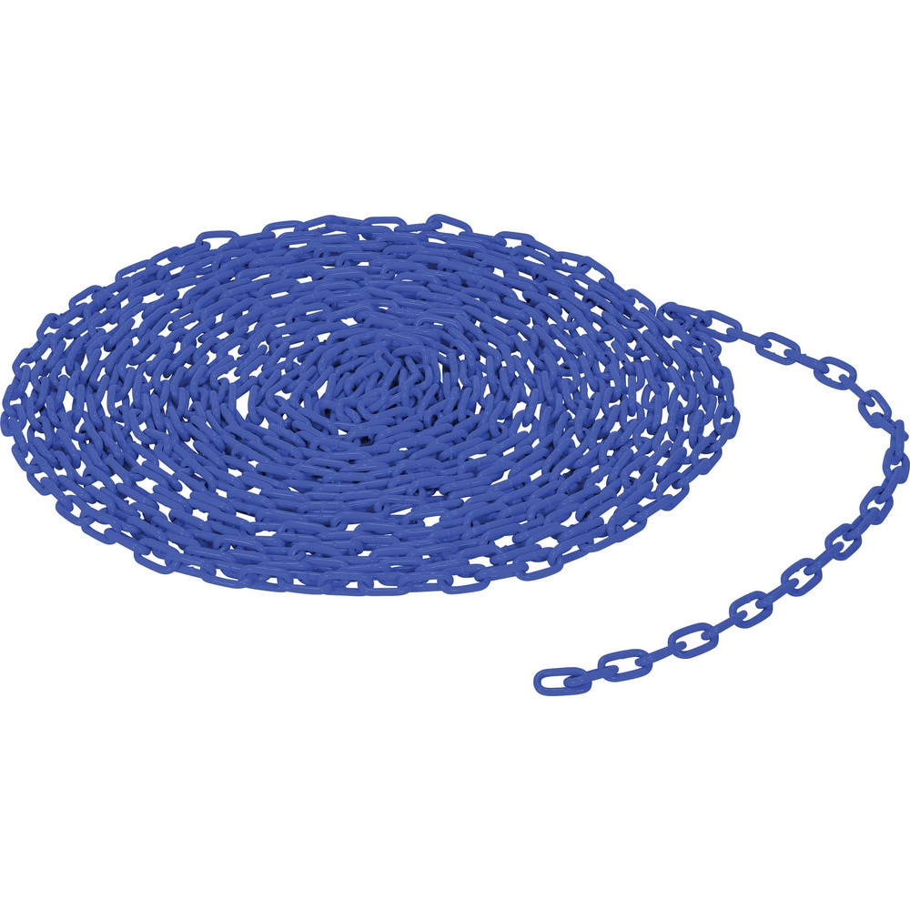 Barrier Rope & Chain, Type: Safety Chain , Snap End Material: None , Hook Fitting Material: None , Color: Blue , Link Type: Straight Link  MPN:CHAIN-316-50-BL