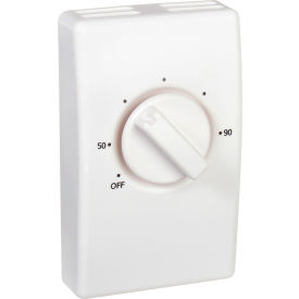 Wall Mount Line Voltage Thermostat Double Pole White D2022H10BA