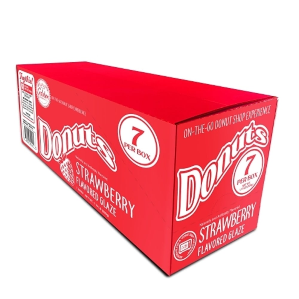 Golden Dough & Co. Strawberry Glazed Donuts, 2.7 Oz, Box Of 7 Donuts (Min Order Qty 2) MPN:850018301398