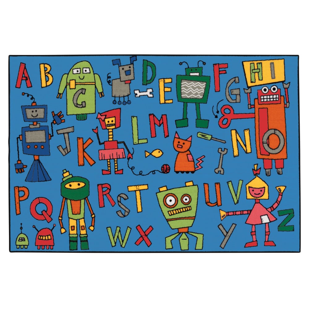 Carpets for Kids KID$Value Rugs Reading Robots Rug, 3ft x 4 1/2ft , Multicolor (Min Order Qty 2) MPN:36.79