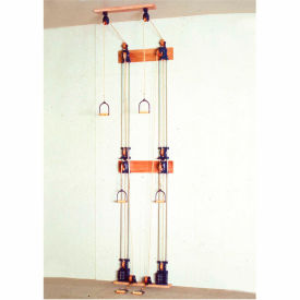 Triple Handle Chest/Floor/Overhead Weight Pulley System with Single Weight Stack 5 x 2.2 lb Weights 10-0669