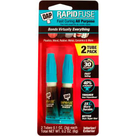 DAP® RapidFuse® All Purpose Adhesive 2 Tube Pack - 6.0 gm. Clear - 7079800158 - Pkg Qty 12 7079800158