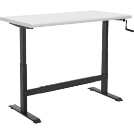 GoVets™ Hand-Crank Adjustable Height Workbench Laminate Safety Edge 48