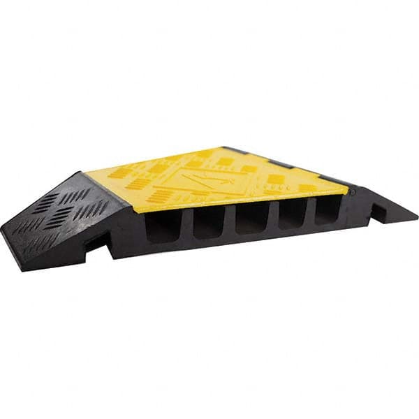 Floor Cable Cover: Polyethylene, 5 Channels, 1-1/2