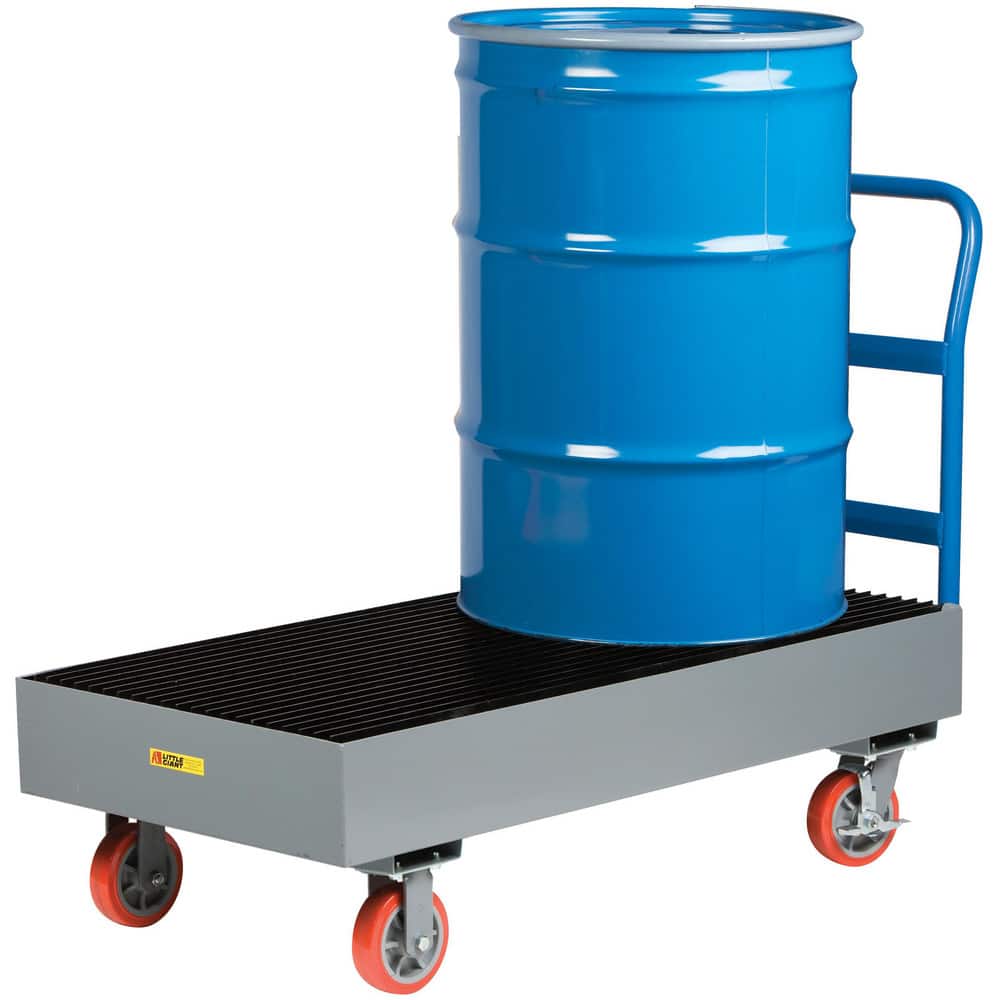 Spill Pallets, Platforms, Sumps & Basins, Product Type: Spill Cart , Sump Capacity (Gal.): 33.00 , Maximum Load Capacity: 3000.00 , Material: Steel  MPN:SSB-5125-6PYBK