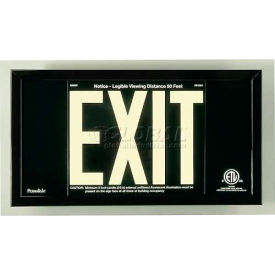 Black Aluminum Exit Sign Inside Black Aluminum Frame 600027