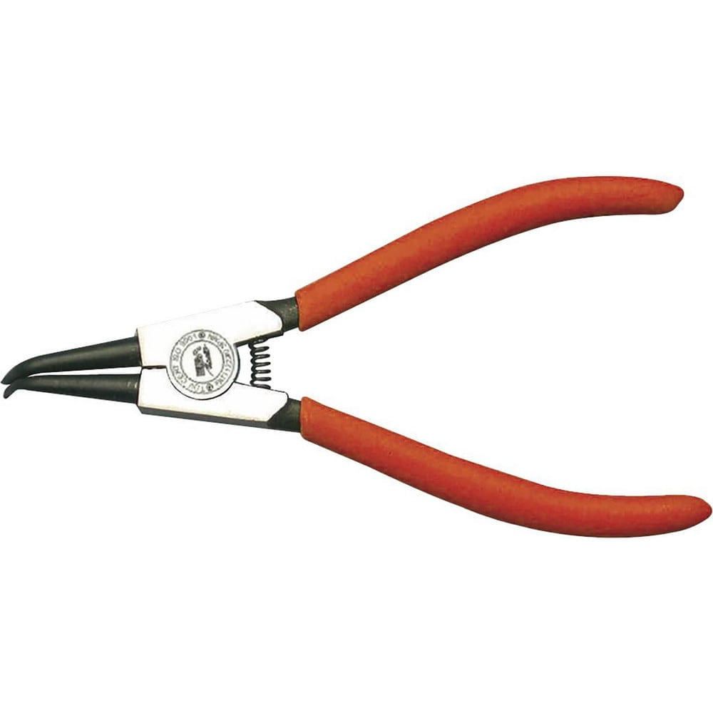 Retaining Ring Pliers, Type: External Bent Circlip Plier , Tip Angle: 50.00 , Ring Diameter Range (Inch): 3/4 to 2-3/8 , Overall Length (Decimal Inch): 6.6929  MPN:62182