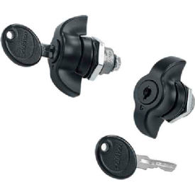 Hoffman PTWK Wing Knob Key lock Zinc Type 4 Zinc/Black PTWK