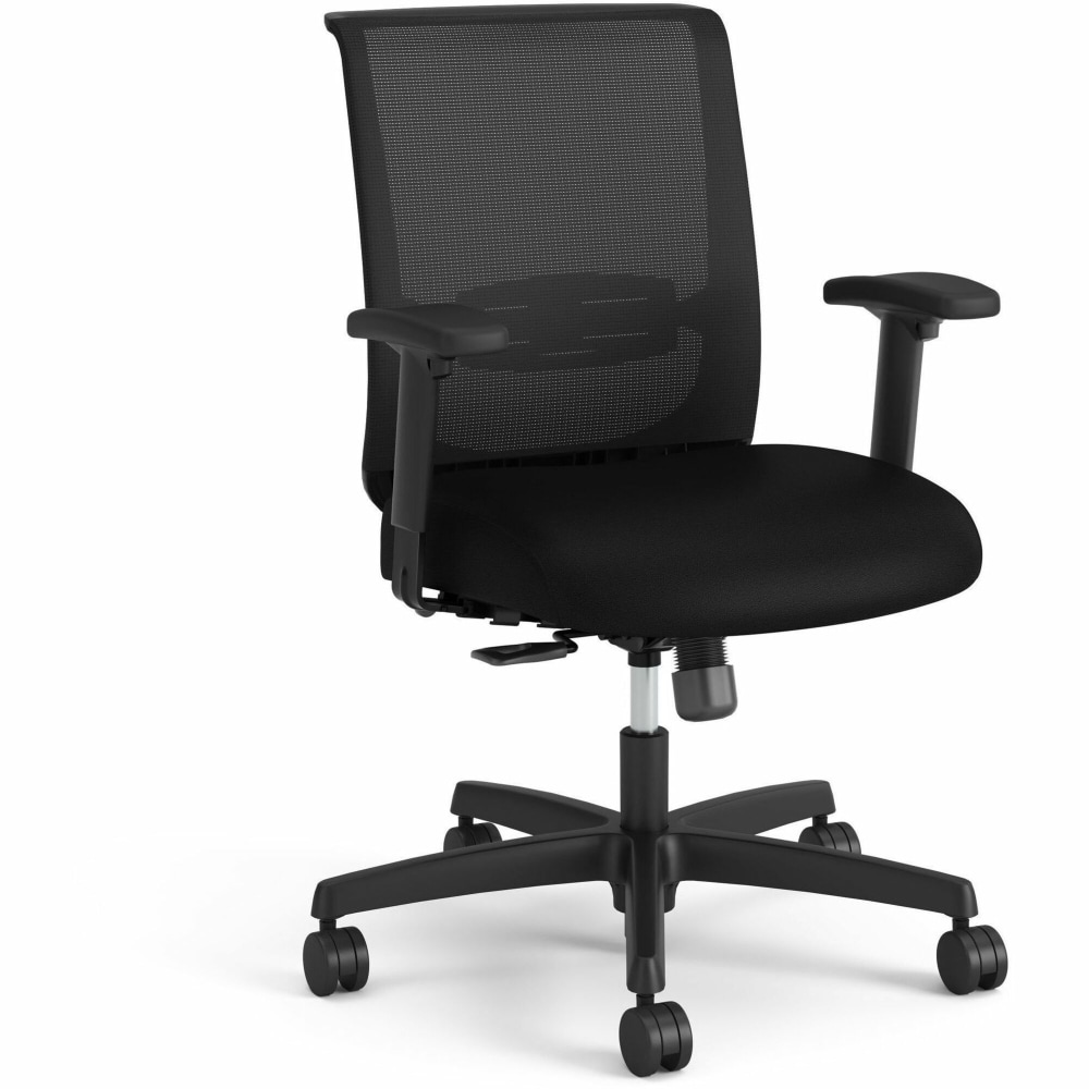 HON Convergence Swivel Tilt Task Chair - Black Fabric Seat - 5-star Base - Black - 1 Each MPN:CMZ1ACU10