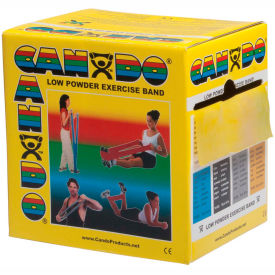 CanDo® Low Powder Exercise Band Yellow 50 Yard Roll 1 Roll/Box 10-5221