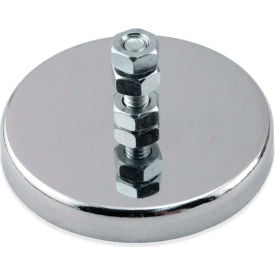 Master Magnetics Ceramic Mount-It Magnet RB70B3N with Attached Screw and Nuts 65 Lbs. Pull Chrome - Pkg Qty 80 RB70B3N