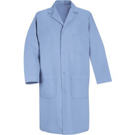 Red Kap® Men's Gripper-Front Lab Coat Light Blue Poly/Cotton S 5080LBRGS