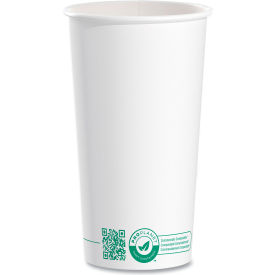 SOLO® Compostable Paper Hot Cups 20 oz. Capacity White/Green 600/Carton 420PLA-PLANET