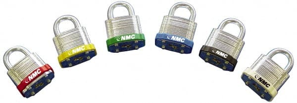 Lockout Padlock: Keyed Different, Laminated Steel, Steel Shackle, Green MPN:APSG