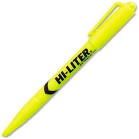 Avery® Hi-Liter Pen Style Highlighter Chisel Tip Fluorescent Yellow Ink Dozen 23591