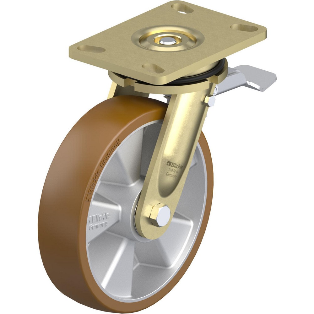 Top Plate Casters, Mount Type: Plate , Number of Wheels: 1.000 , Wheel Diameter (Inch): 8 , Wheel Material: Polyurethane , Wheel Width (Inch): 2  MPN:932135