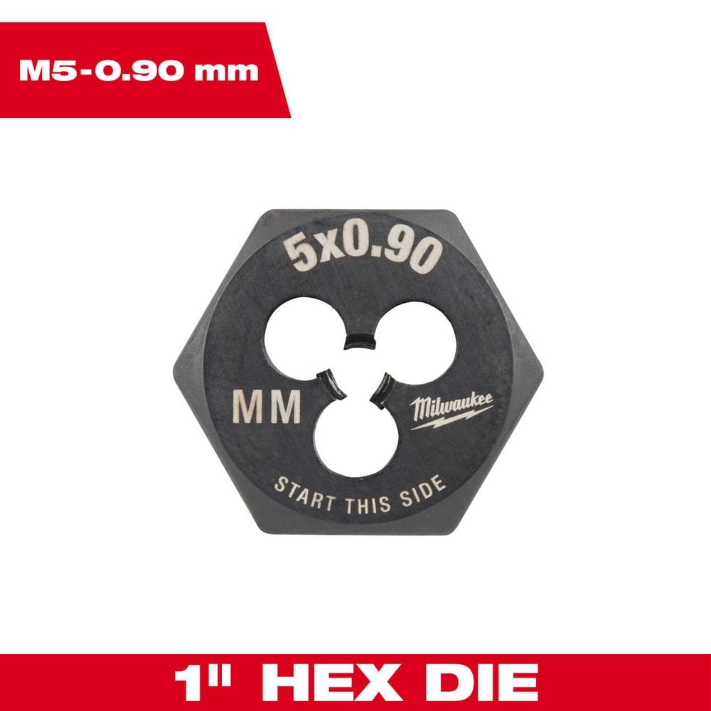 Hex Rethreading Dies, Thread Size (mm): M5x0.9 , Material: Carbon Steel , Thread Direction: Right Hand , Thread Standard: Metric Special , Series: Hex-LOK  MPN:49-57-5328