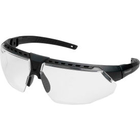 Uvex® Avatar Hydroshield Safety Glasses Black Frame Clear Lens Scratch-Resistant Hard Coat S2850HS