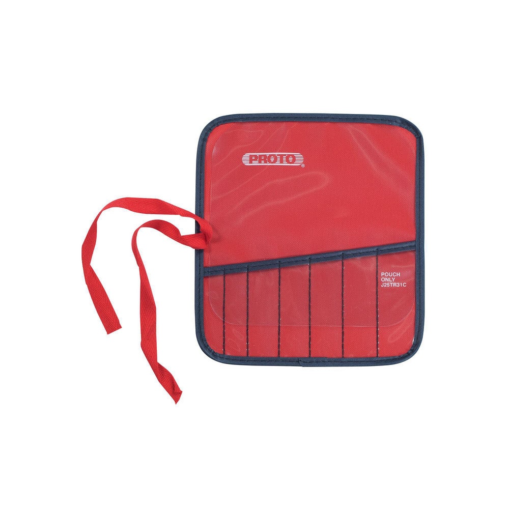 Pin Punch Tool Roll: 7 Pockets, Canvas, Red MPN:J25TR31C