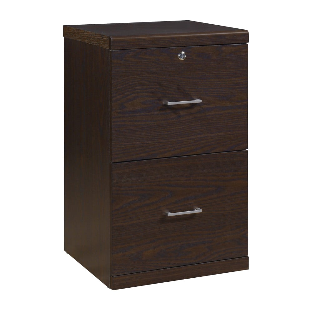 Office Star Alpine 17inD Vertical 2-Drawer File Cabinet With Lockdowel Fastening System, Espresso MPN:ALP2817VF-ES