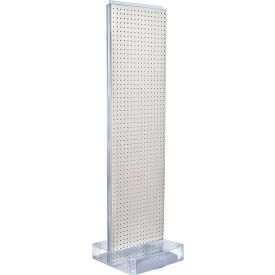 Approved 700770-WHT Two-Sided Pegboard Floor Display W/ Studio Base 17