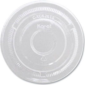 Karat® Cold Cup Flat Lids No Hole 12 - 24 oz. Cups Clear 1000/Carton C-KC626TS-NH