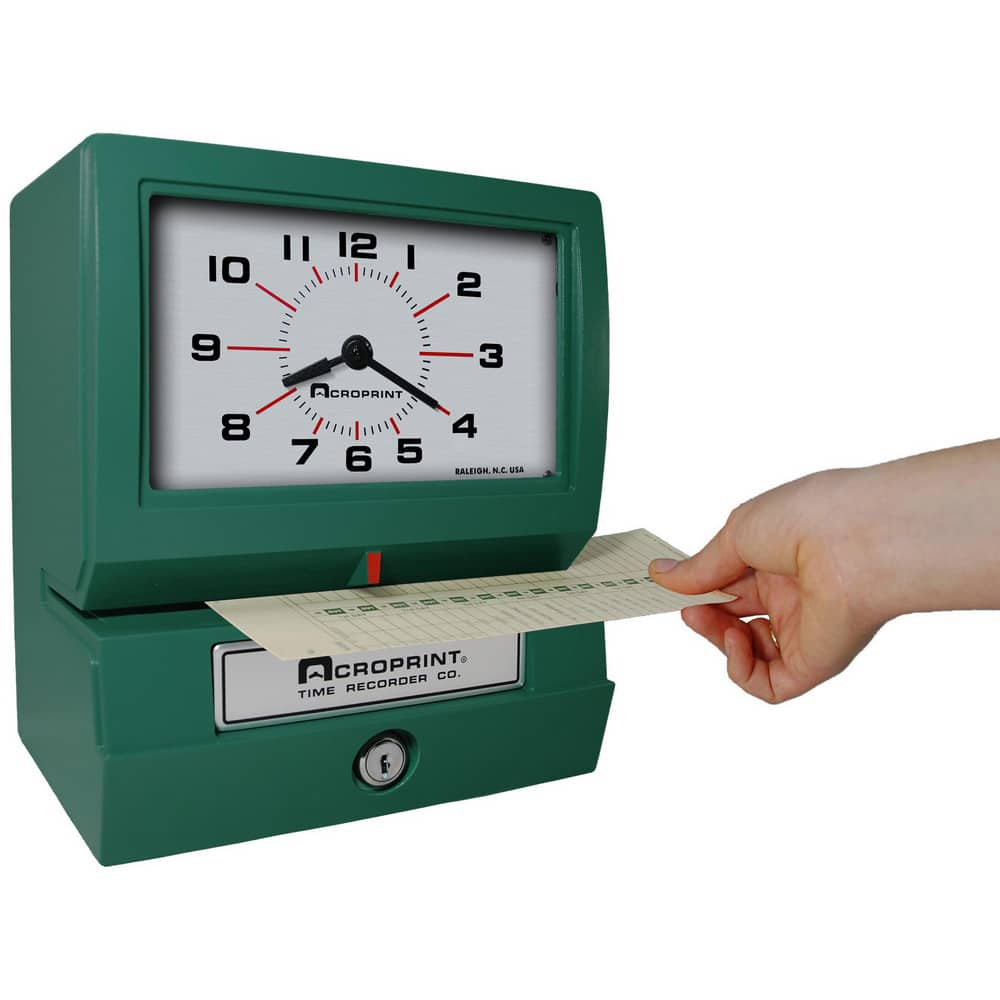 Time Clocks & Time Recorders, Punch Type: Electronic , Power Source: Electric , Display Type: Analog , Registration Output: Month, Date, Hour  MPN:150QR4