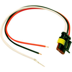 Buyers DOT Light Plug 3-Wire AMP-Style Plug With Stripped leads And #10 Ring On Ground - 5620352 - Pkg Qty 10 5620352