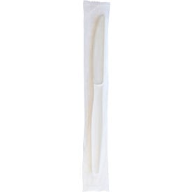 Boardwalk® Heavyweight Wrapped Knives Polystyrene White 1000/Carton BWKKNIFEWHPSIW