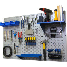 Wall Control Pegboard Standard Tool Storage Kit Gray/Blue 48