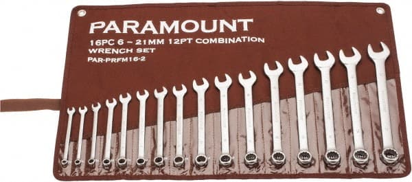 Combination Wrench Set: 16 Pc, Metric MPN:022-16MSET