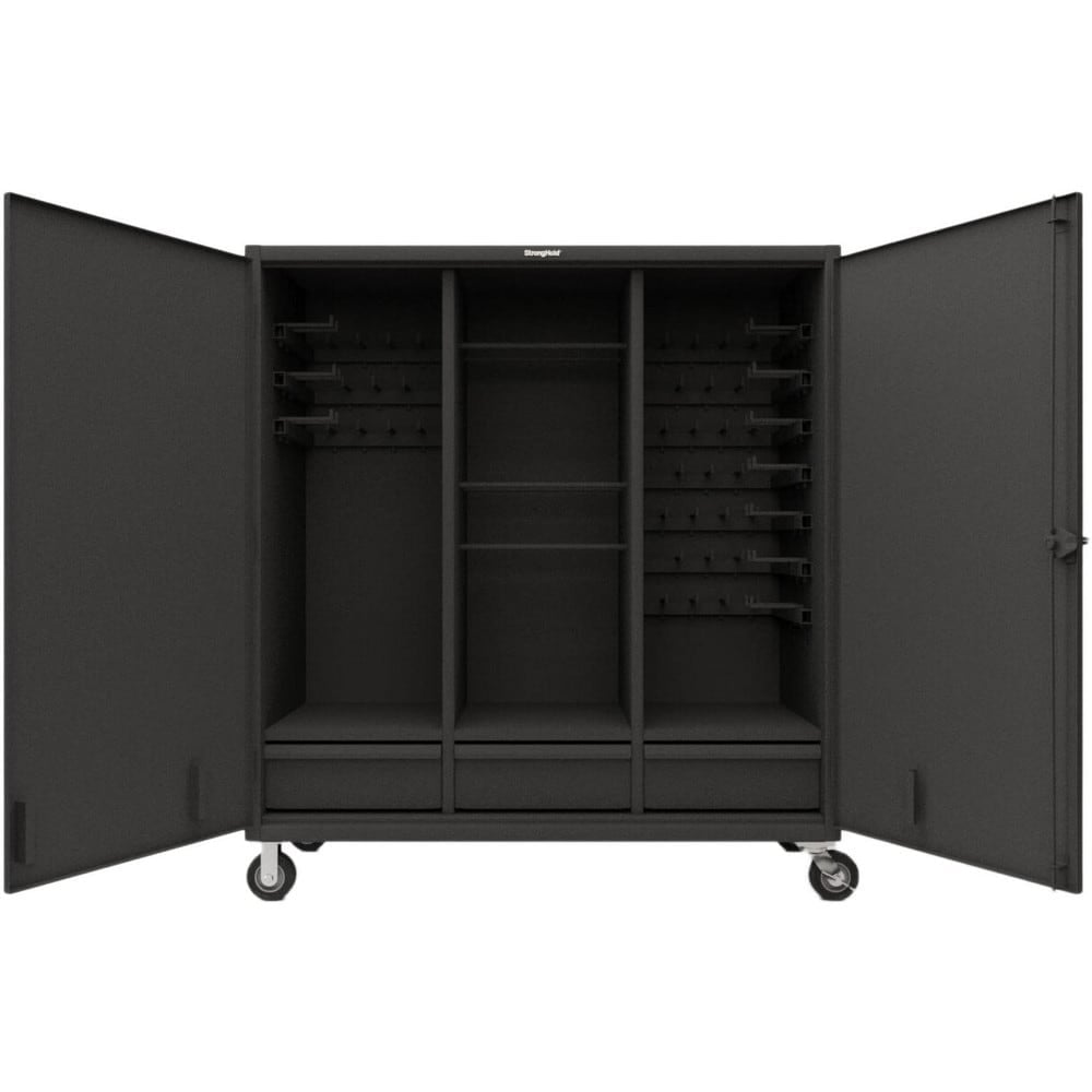 Storage Cabinets, Cabinet Type: Steel Storage Cabinet , Cabinet Material: Steel , Width (Inch): 72 , Depth (Inch): 30 , Cabinet Door Style: Standard  MPN:66-303-3DB-RODS