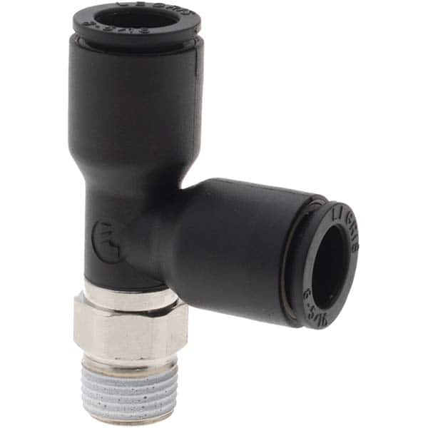 Push-To-Connect Tube Fitting: Male Run Tee, 1/8