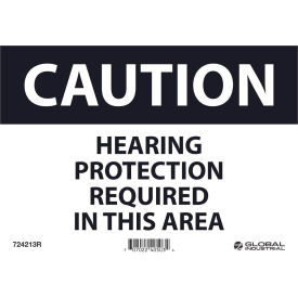 GoVets™ Caution Hearing Protection Required 7x10 Rigid Plastic 213R724