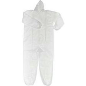 HD Polypropylene Coverall Elastic Wrists & Ankles Attached Hood Zipper Front White 3XL 25/CS CVL-NW-HD-HE-3XL