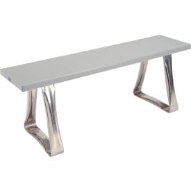 GoVets™ Locker Room Bench Plastic Top with Trapezoid Legs 48