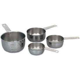 Alegacy 1190MC - Stainless Steel Measuring Cup Set Solid Handle - Pkg Qty 12 1190MC