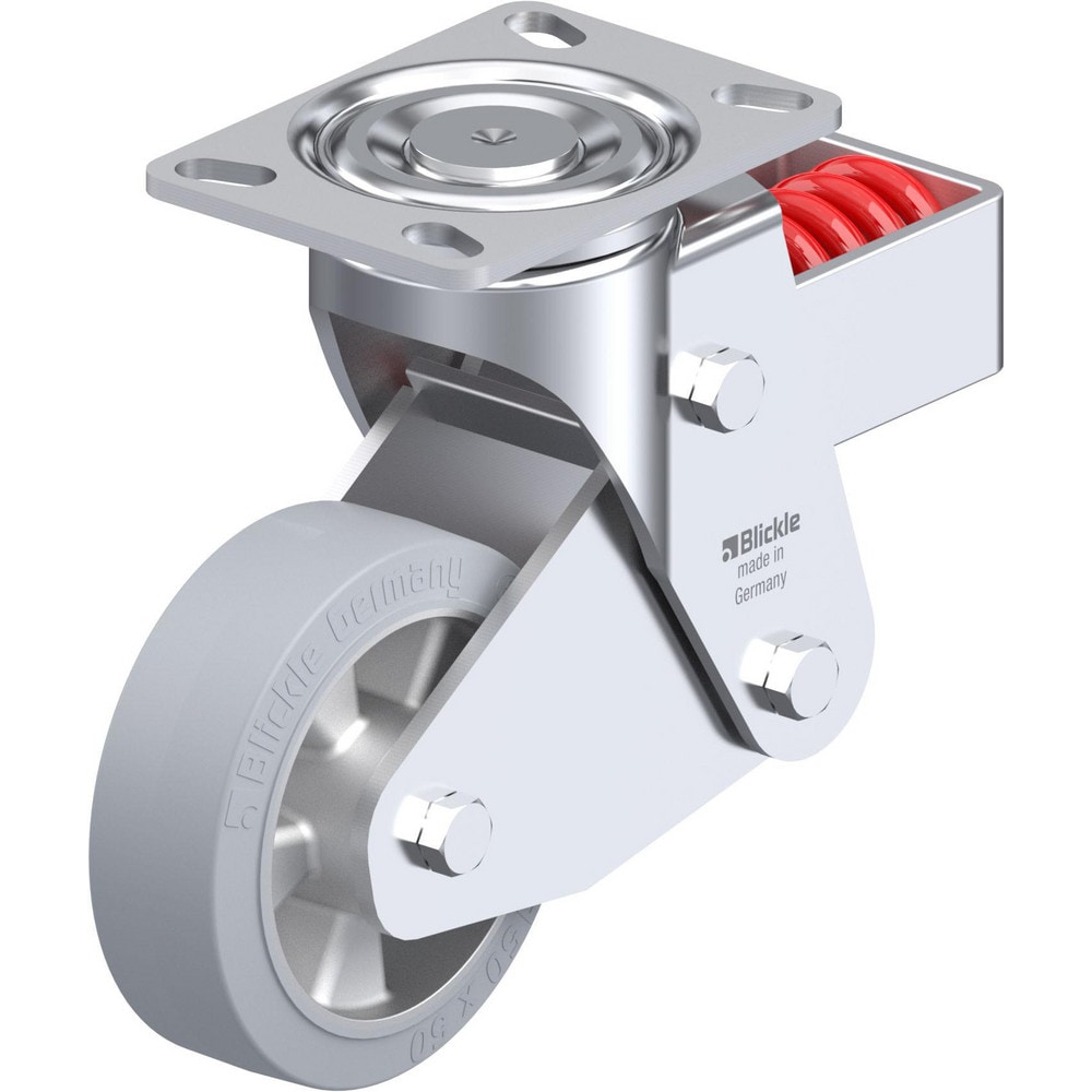 Top Plate Casters, Mount Type: Plate , Number of Wheels: 1.000 , Wheel Diameter (Inch): 4 , Wheel Material: Rubber , Wheel Width (Inch): 1-9/16  MPN:910342