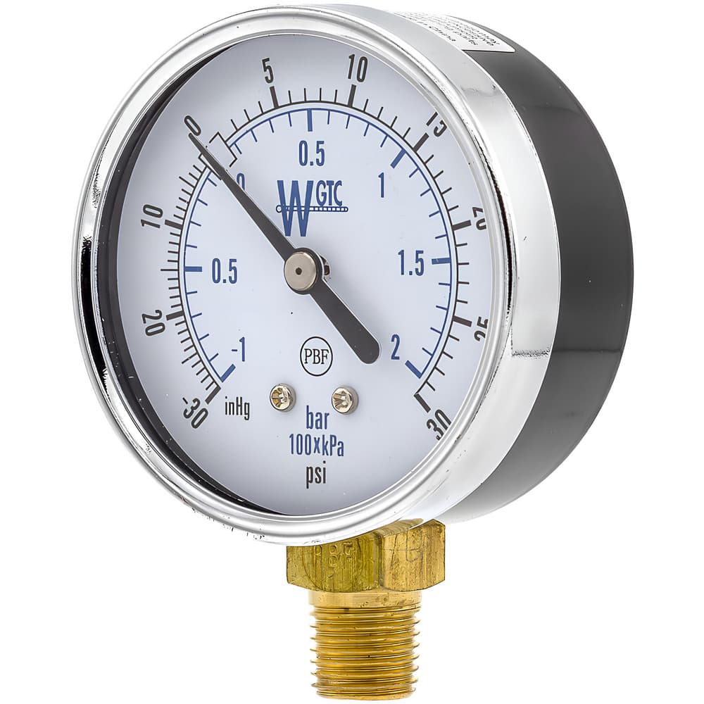 Pressure Gauges, Gauge Type: Utility Gauge , Scale Type: Dual , Accuracy (%): 13-2-3 , Dial Type: Analog , Thread Type: 1/4