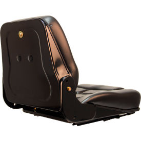 Concentric™ 355 Series Universal Fold-Down Back Seat with Slide Rails Vinyl Black 355300BK