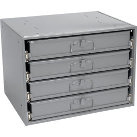 Durham Steel Compartment Box Rack Heavy Duty Bearing 20 x 15-3/4 x 15 with 4 of 24-Compartment Boxes 500493