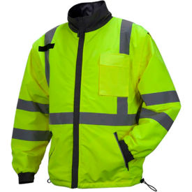 Pyramex® RJR34 4-In-1 Reversible Winter Jacket XL Hi-Vis Lime RJR3410XL