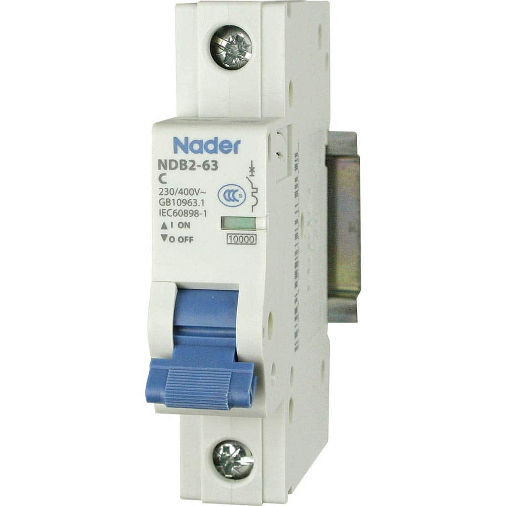 Circuit Breakers, Circuit Breaker Type: Miniature Circuit Breaker , Tripping Mechanism: Thermal-Magnetic , Terminal Connection Type: Screw  MPN:NDB2-63C4-1