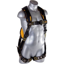 Guardian Cyclone Harness Pass-Through Chest Tongue Buckle Legs Back D-Ring 2XL 130-321 lbs Cap. 21055