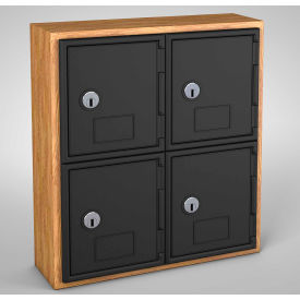 United Visual Products 2-Tier 4 Door Locker w/ Key Lock 12