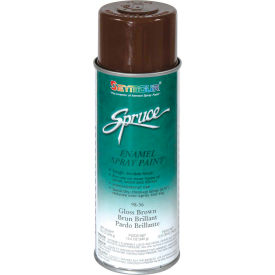 Spruce General Use Spray Paint 16 Oz. Gloss Brown 12 Cans/Case - 98-36 98-36