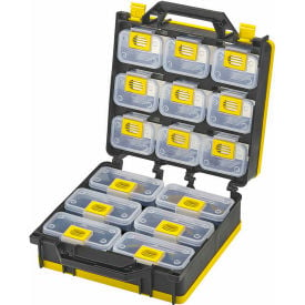 ShopSol 1010498 Bin Compartment Case - 2 Sided 15 Locking Bins 26