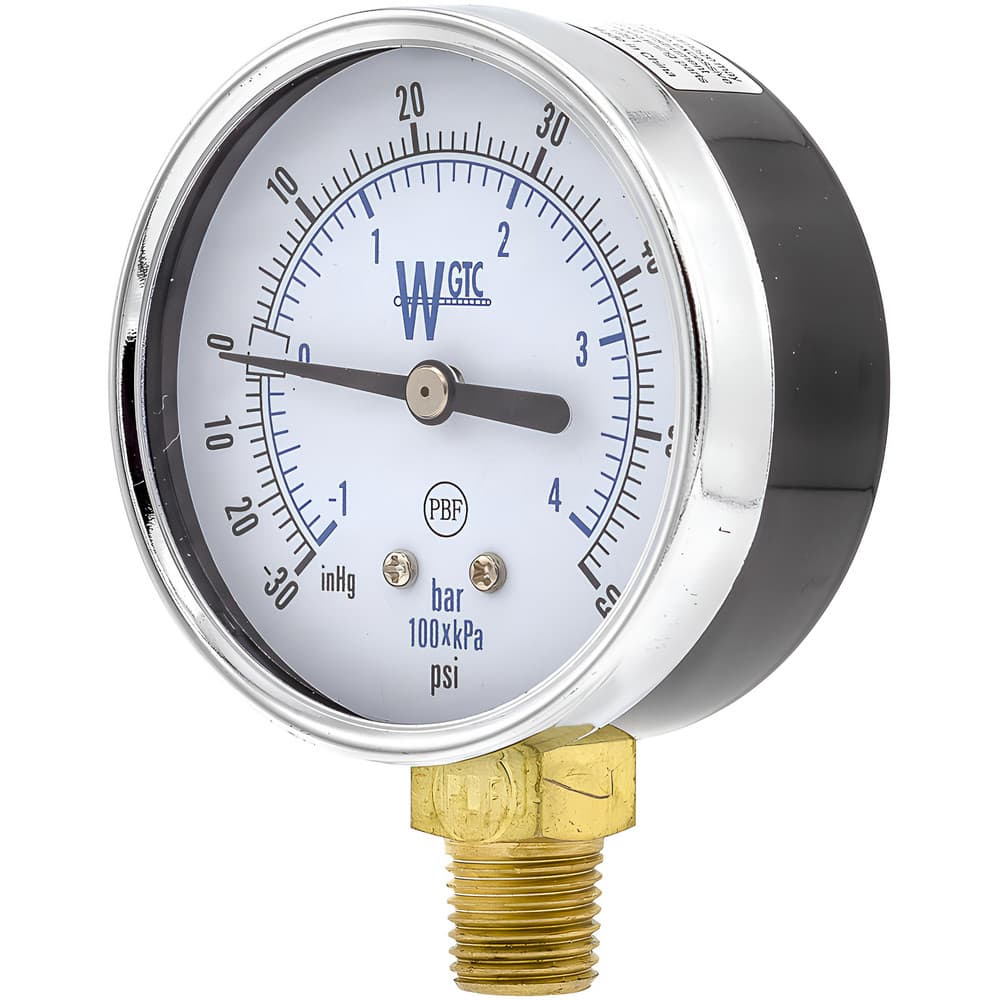 Pressure Gauges, Gauge Type: Utility Gauge , Scale Type: Dual , Accuracy (%): 13-2-3 , Dial Type: Analog , Thread Type: 1/4