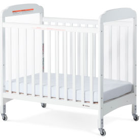 Foundations® Next Gen Serenity® Fixed-Side Compact Clearview Crib - White 2532120